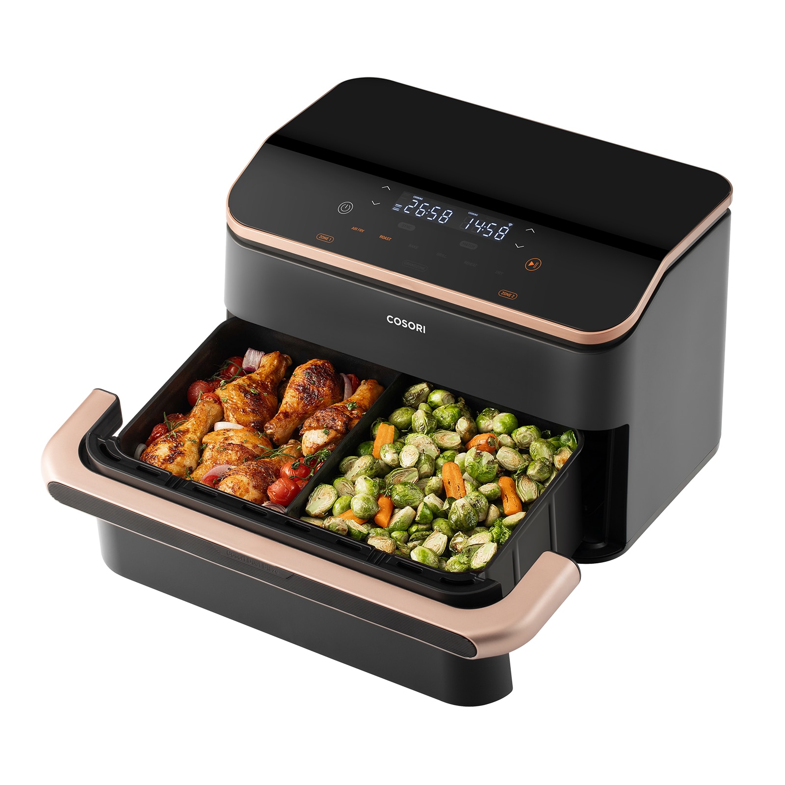 Fritadeira  Air Fryer Cososri Dual Blaze TwinFry Chef Edition KOSP0027EUN, sem Óleo, de 10 Litros - Preto Preto-6