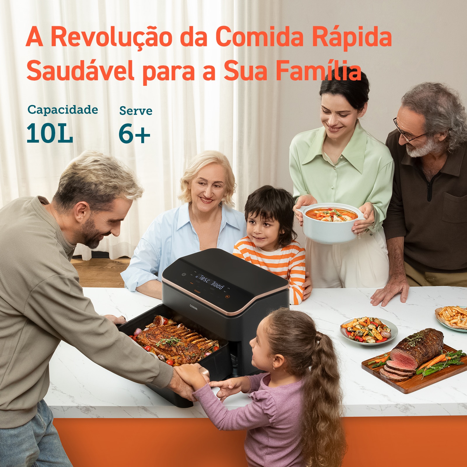 Fritadeira  Air Fryer Cososri Dual Blaze TwinFry Chef Edition KOSP0027EUN, sem Óleo, de 10 Litros - Preto Preto-7
