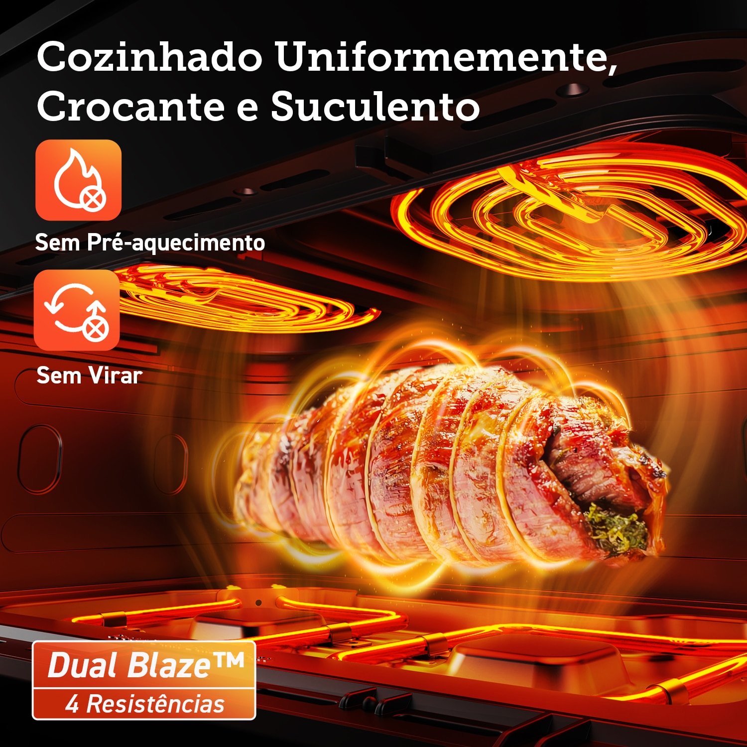 Fritadeira  Air Fryer Cososri Dual Blaze TwinFry Chef Edition KOSP0027EUN, sem Óleo, de 10 Litros - Preto Preto-8