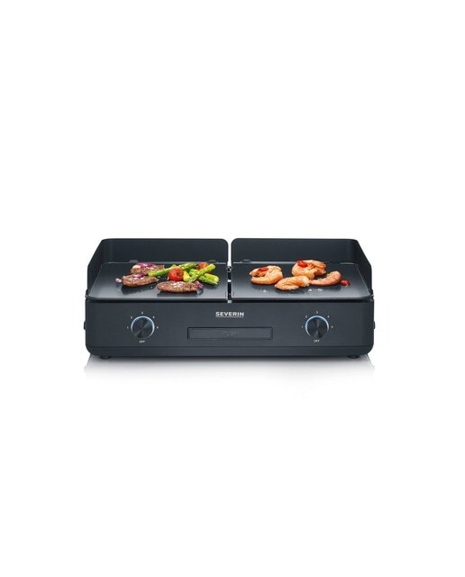 Grelhador de Placas Severin PG8569 de 2 Superfícies e de 2200 W - Preto Preto-1