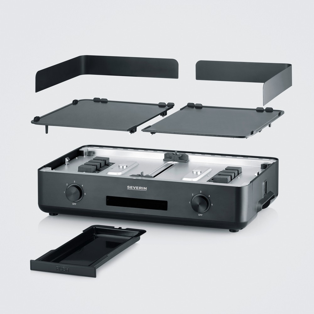 Grelhador de Placas Severin PG8569 de 2 Superfícies e de 2200 W - Preto Preto-5