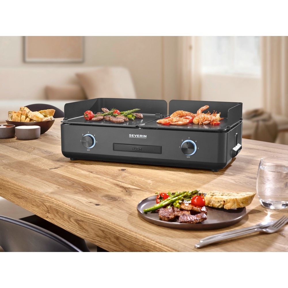Grelhador de Placas Severin PG8569 de 2 Superfícies e de 2200 W - Preto Preto-6