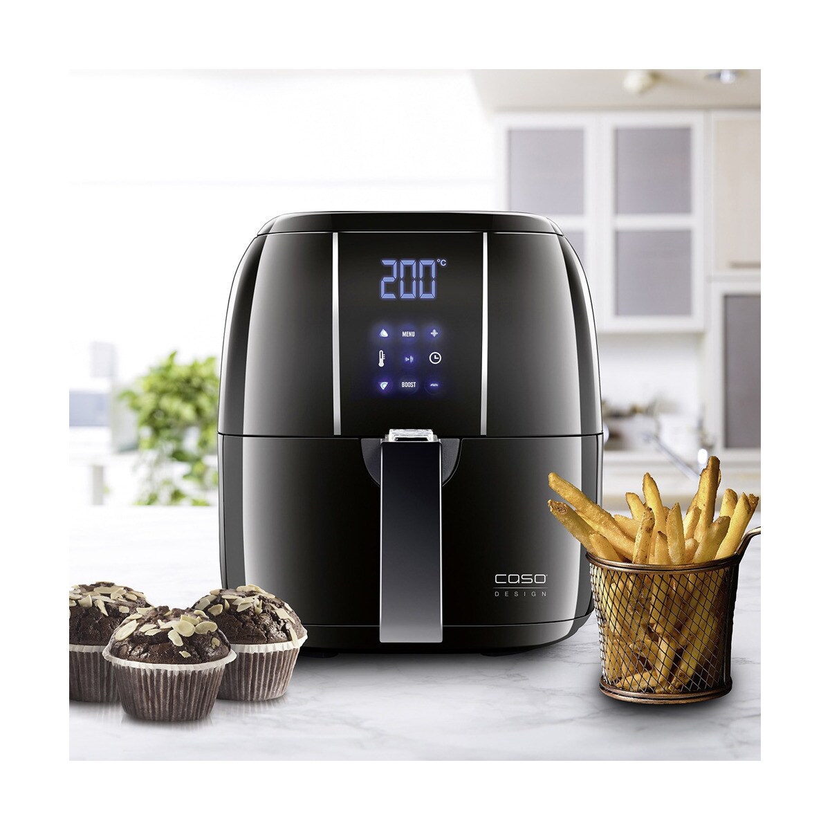 Recondicionado - Grade A - Fritadeira Air Fryer Caso AF 200 5CASOD3172 Multifunções sem Óleo de 1400 W e Capacidade de 2,5 Litros - Preto Preto-2
