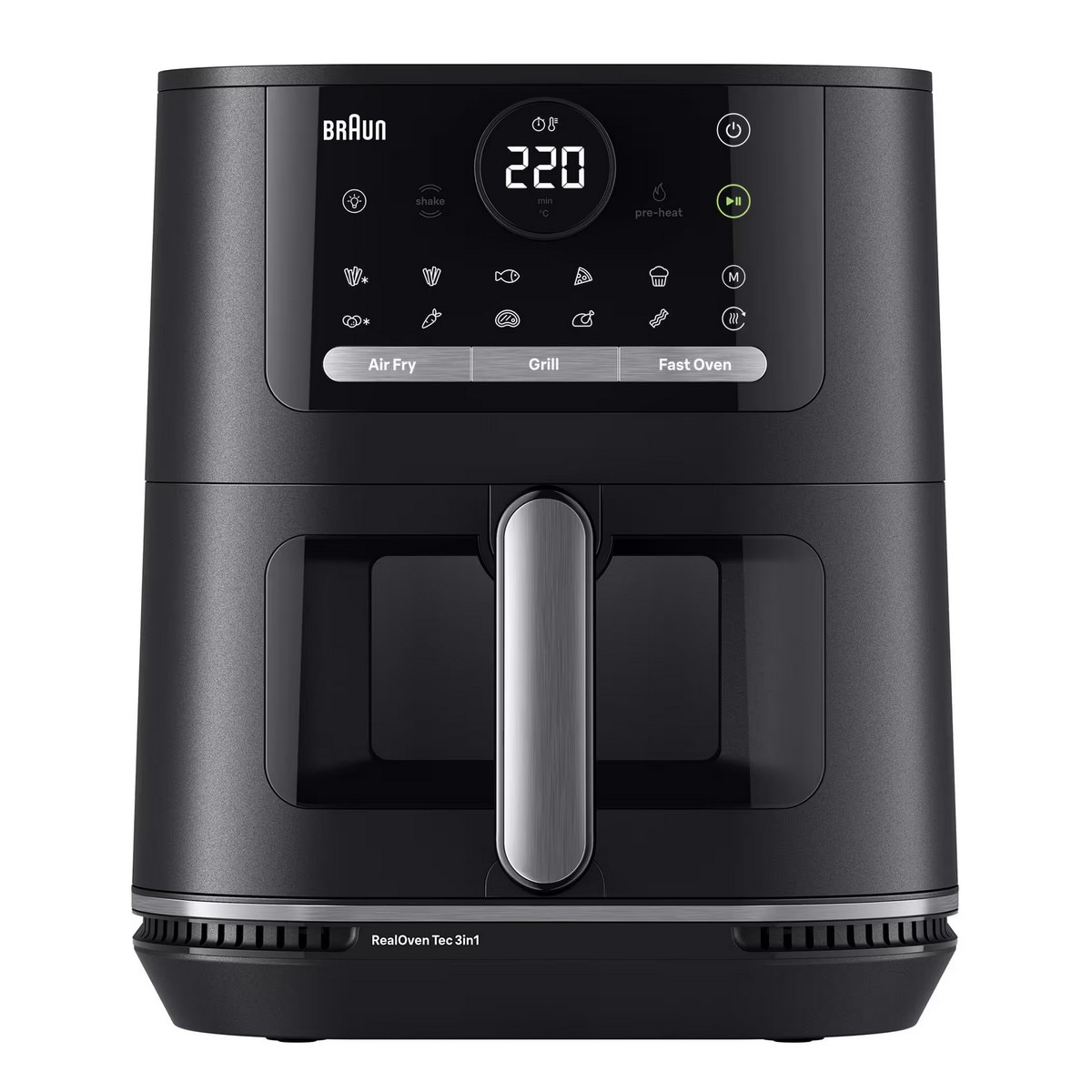 Imagem 0 de Fritadeira Air Fryer Braun HF5073BK sem Óleo, MultiFry 5 + 3 em 1, de 6 Litros - Preto