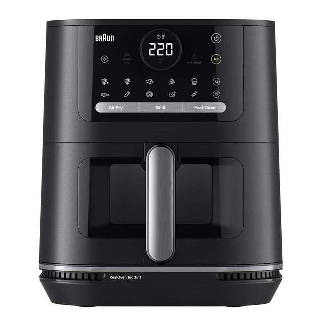 Imagem 0 de Fritadeira Air Fryer Braun HF5073BK sem Óleo, MultiFry 5 + 3 em 1, de 6 Litros - Preto