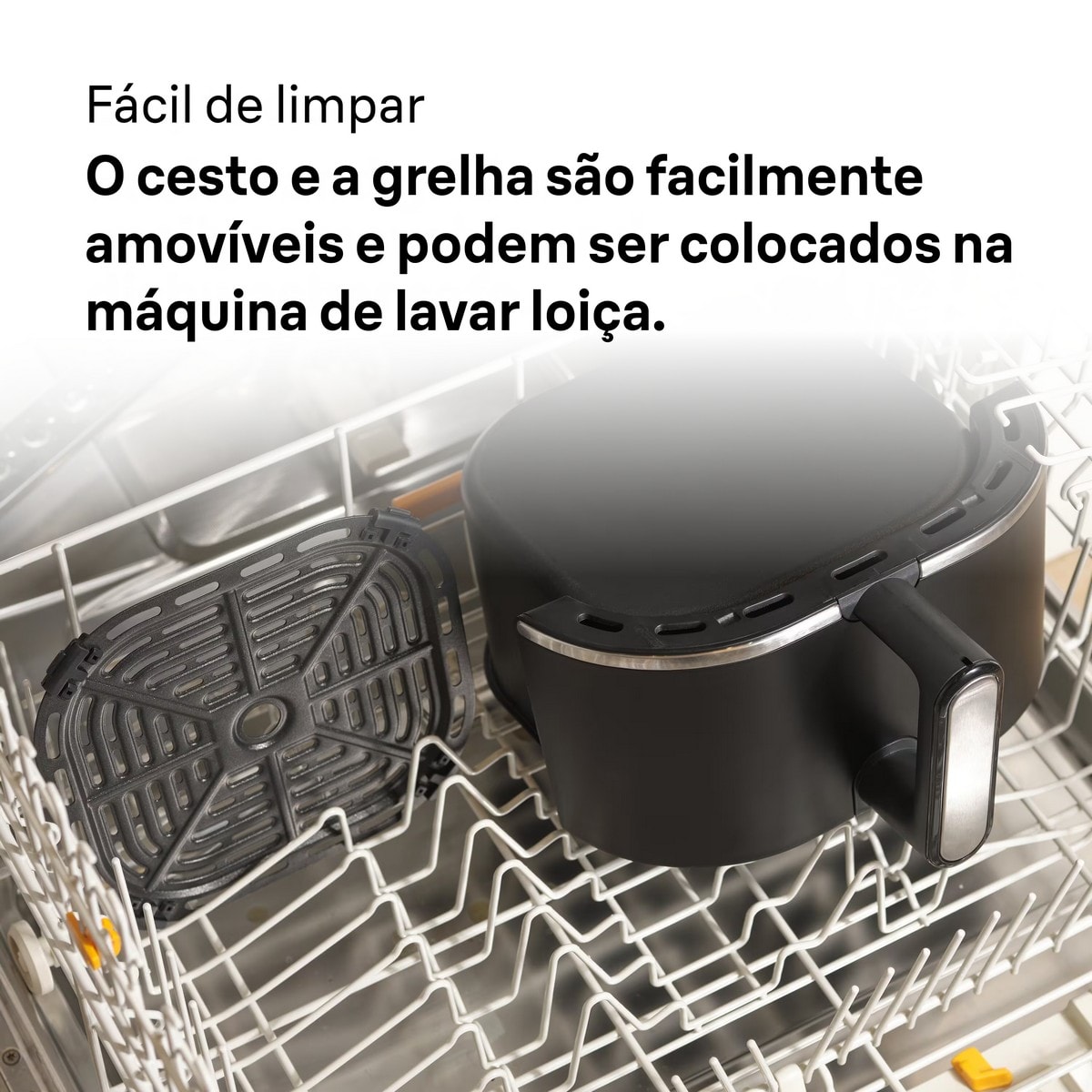 Fritadeira Air Fryer Braun HF5073BK sem Óleo, MultiFry 5 + 3 em 1, de 6 Litros - Preto Preto-8