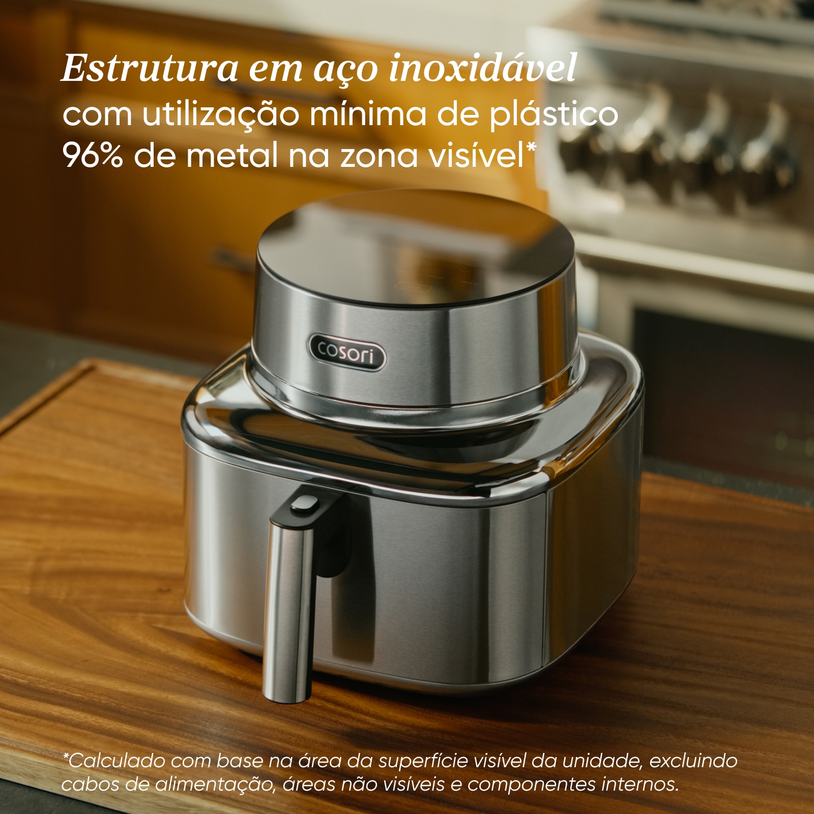 Fritadeira Air Fryer Cosori Iconic Single Smart sem Óleo, de 6,2 Litros - Aço Inoxidável Inox-5