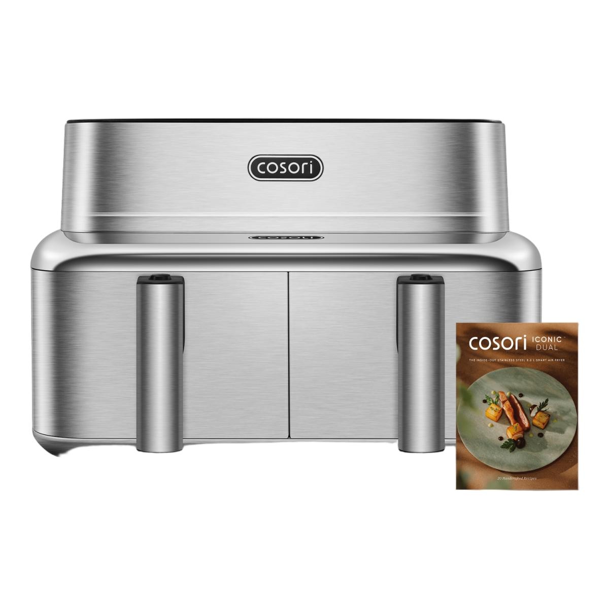 Fritadeira Airfryer Iconic Dual Cosori CAF-SE901S-CEU de 2700W e Capacidade de 4.3+4.3L Inox-2