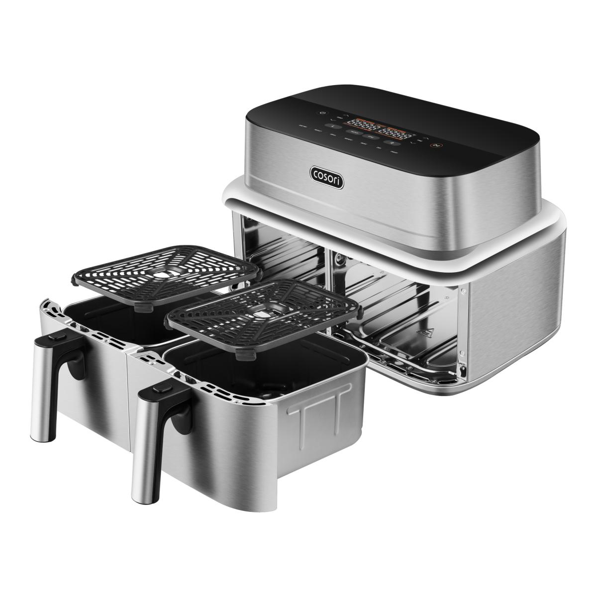 Fritadeira Airfryer Iconic Dual Cosori CAF-SE901S-CEU de 2700W e Capacidade de 4.3+4.3L Inox-5