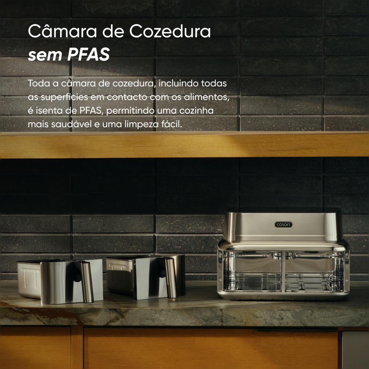 Fritadeira Airfryer Iconic Dual Cosori CAF-SE901S-CEU de 2700W e Capacidade de 4.3+4.3L Inox-10