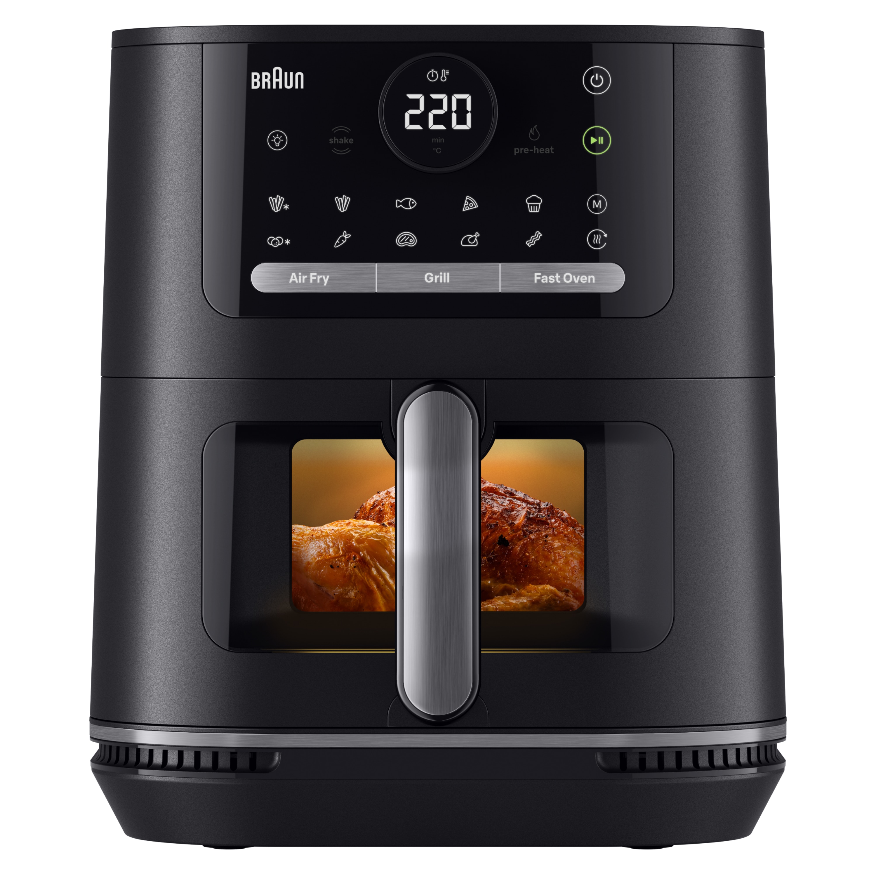 Imagem 0 de Fritadeira Air Fryer Braun HF5075IBK MultiFry 5, 3 em 1, de 2000 W - Preto