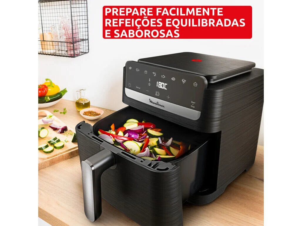 Fritadeira Easy Fry sem Óleo Moulinex EZ8618F0 New Mega de 7,5 Litros - Preto Preto-3