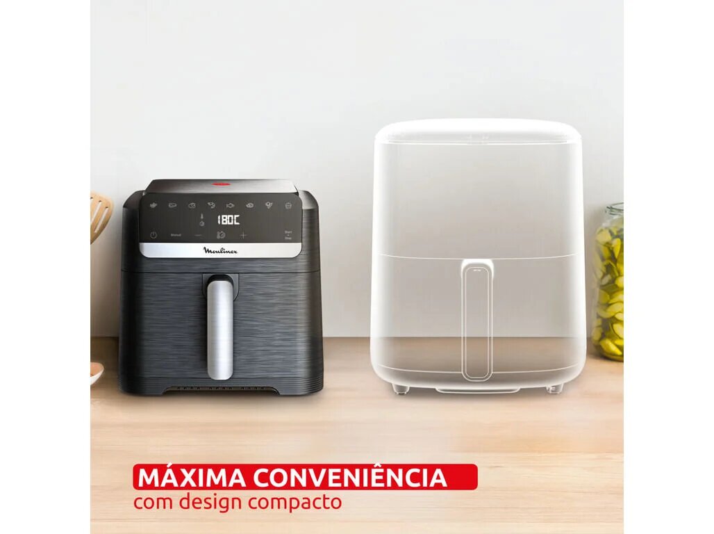 Fritadeira Easy Fry sem Óleo Moulinex EZ8618F0 New Mega de 7,5 Litros - Preto Preto-5