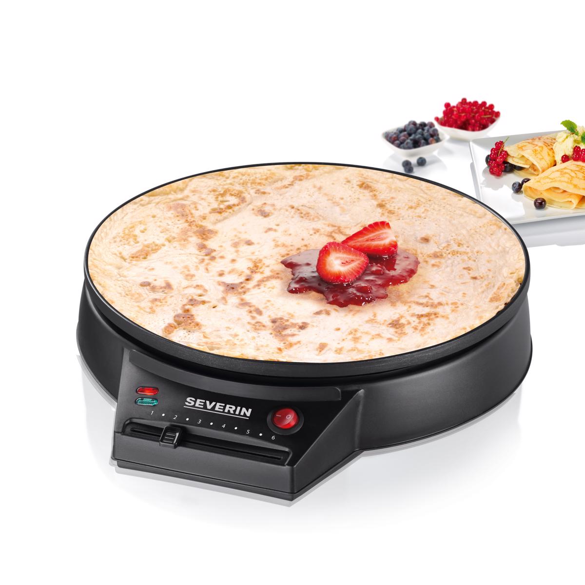 Máquina de Crepes Severin CM2198 de 1000 W com Termóstato Variável - Preto Preto-3