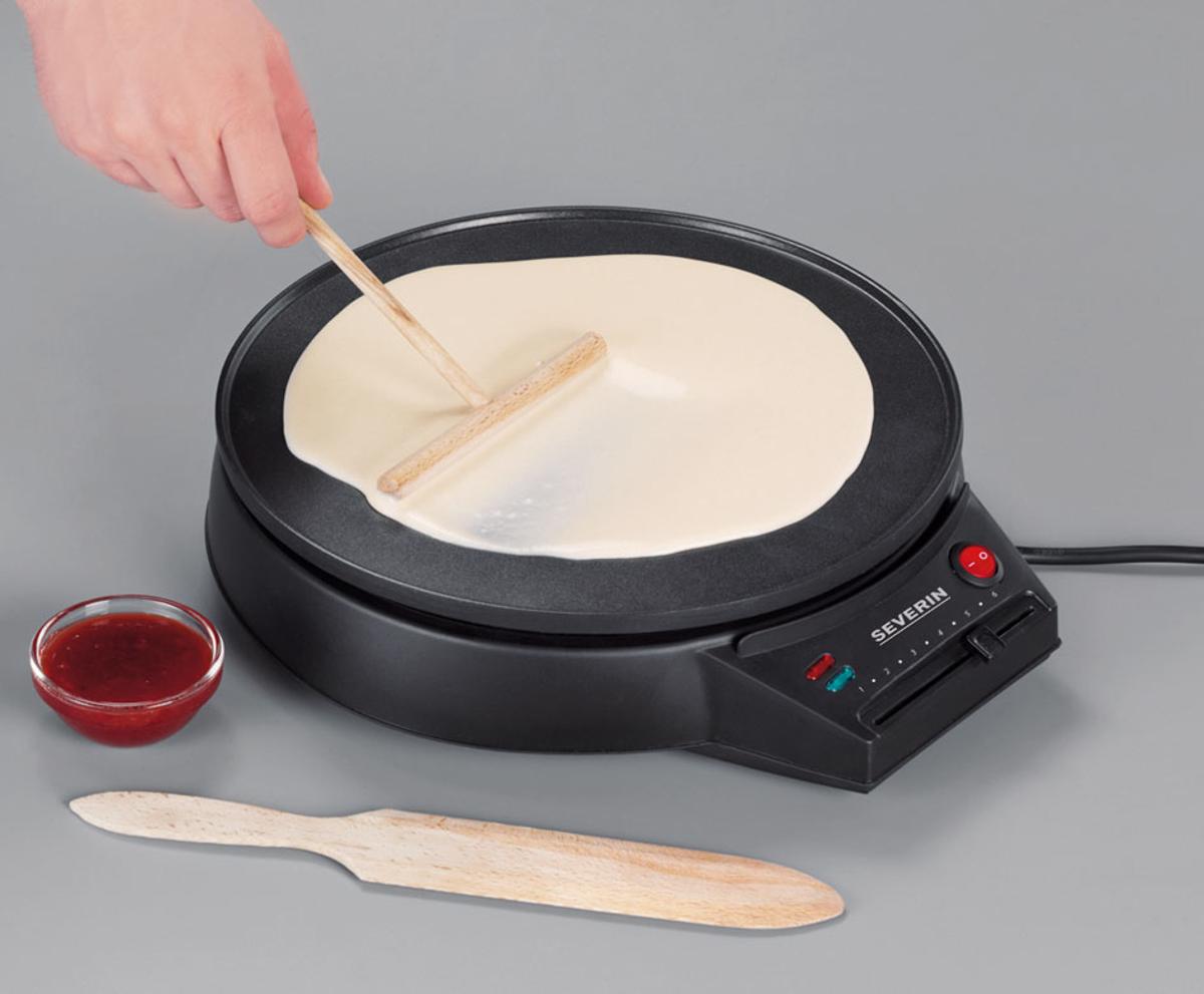 Máquina de Crepes Severin CM2198 de 1000 W com Termóstato Variável - Preto Preto-4
