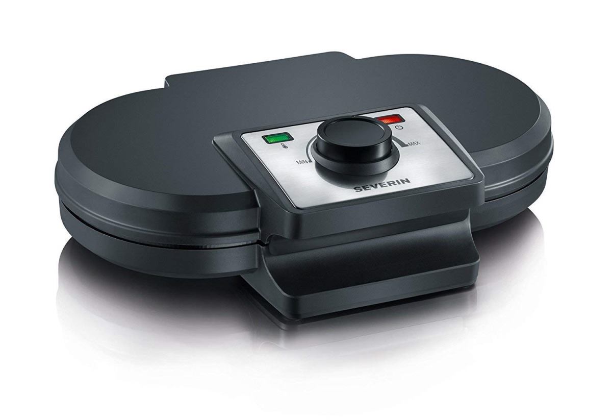 Imagem 0 de Máquina de Waffles Severin WA2106 de 1200 W para 2 Unidades - Aço Inoxidável Escovado Preto