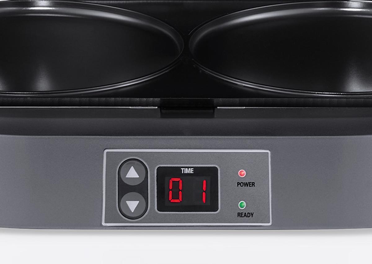 Máquina de Panquecas Flama 4902FL de 1300 W e 2 Cavidades - Preto Preto-8