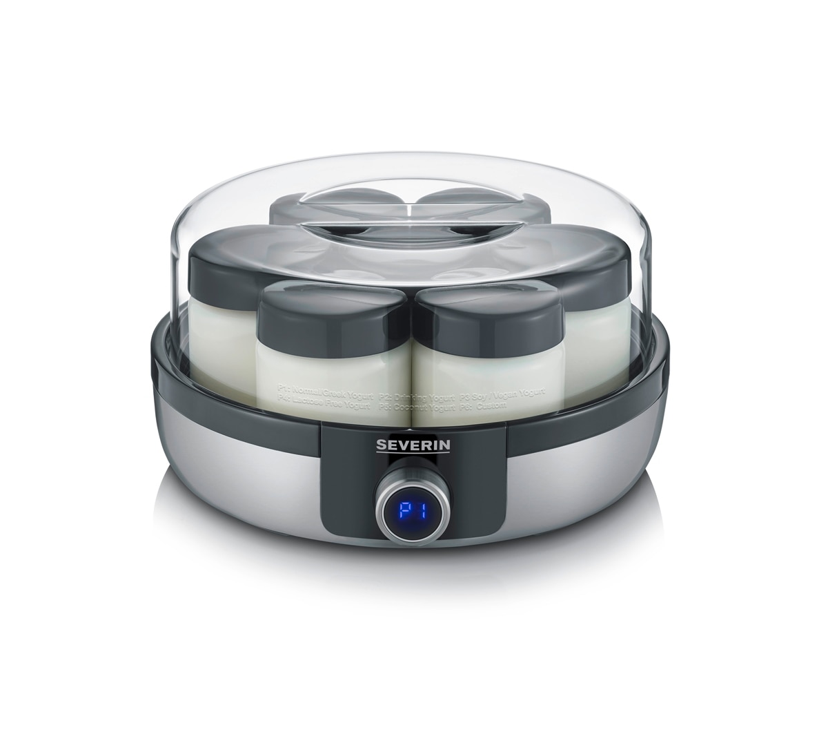 Iogurteira Severin JG 3521 de 13 W Digital e com 7 Copos - Inox Inox-4