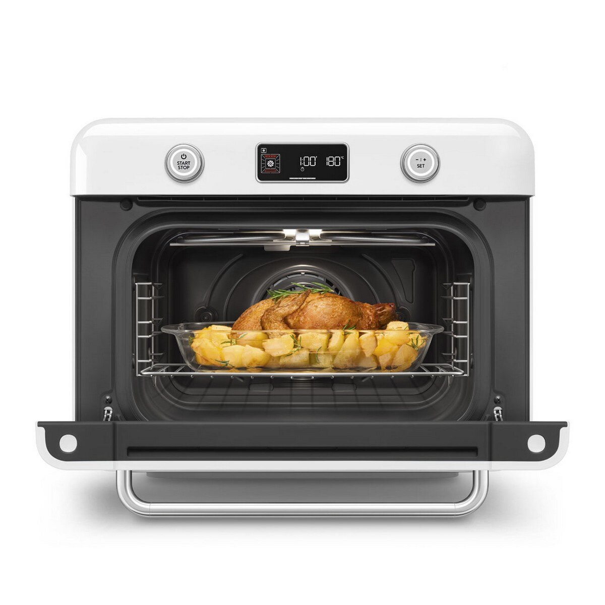 Forno de Bancada com Vaporeira Smeg Anni 50 COF01WHEU de 30 Litros - Branco Polido Branco-4