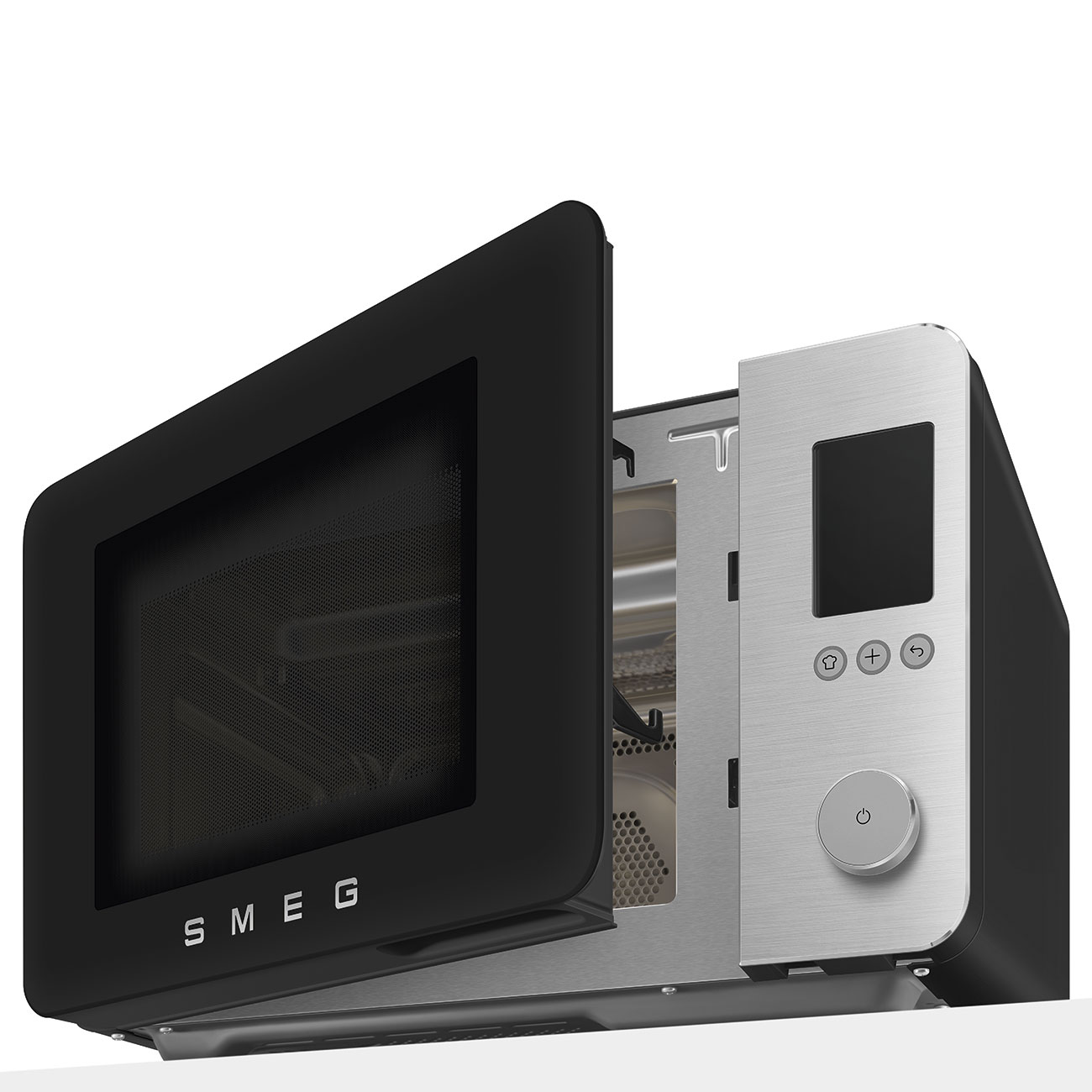 Forno com Micro-ondas Smeg de 2100 W e 27 Litros Preto mate-9