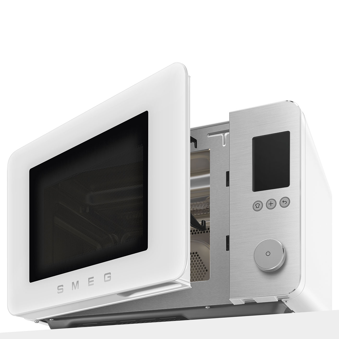 Forno com Micro-ondas Smeg de 2100 W e 27 Litros Branco mate-9