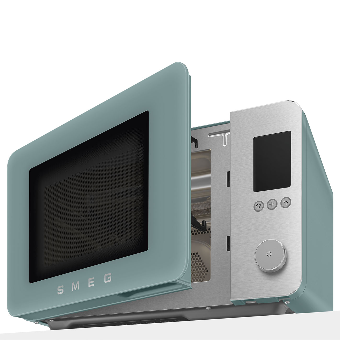 Forno com Micro-ondas Smeg de 2100 W e 27 Litros Verde-9