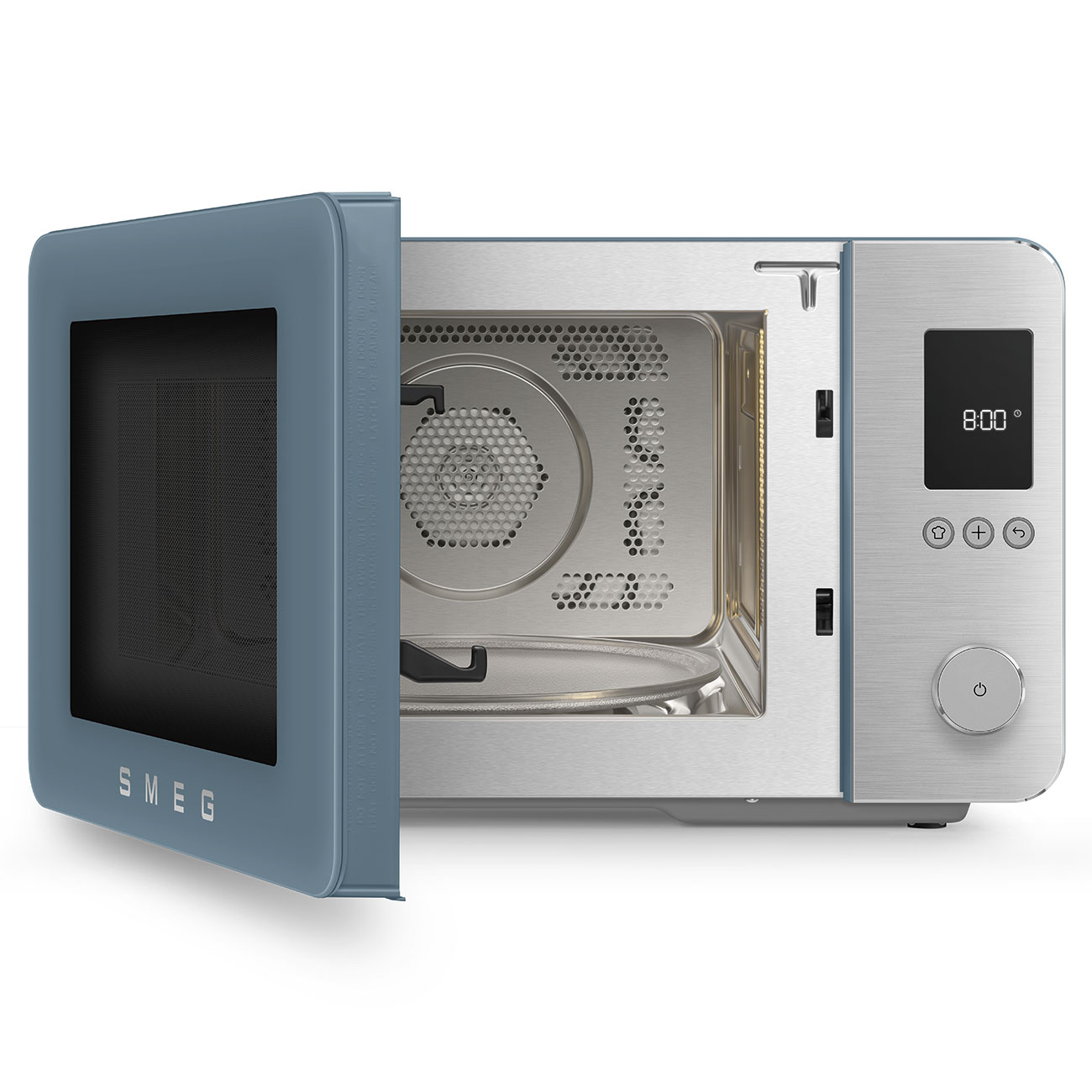 Forno com Micro-ondas Smeg de 2100 W e 27 Litros Storm Blue-2
