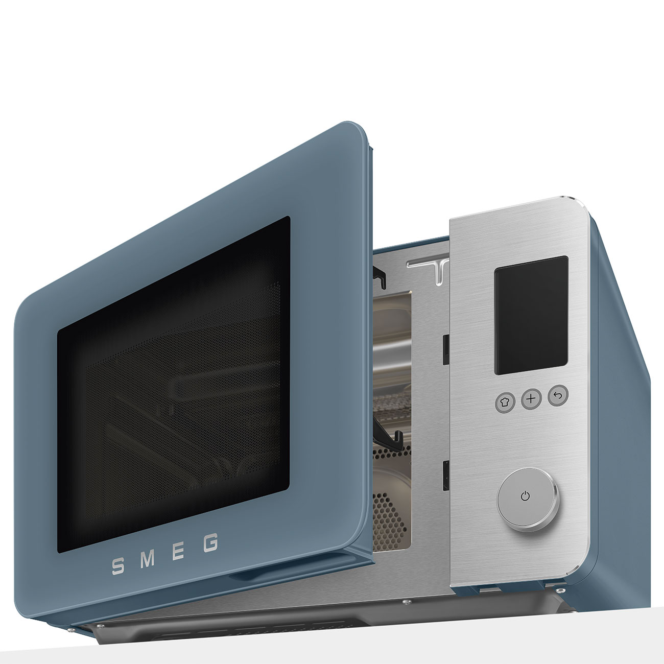 Forno com Micro-ondas Smeg de 2100 W e 27 Litros Storm Blue-9