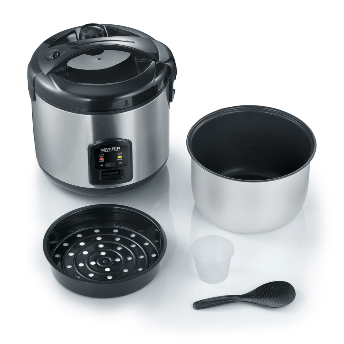 Arrozeira Elétrica Severin RK2425 de 650 W e Capacidade de 3 Litros - Inox 4