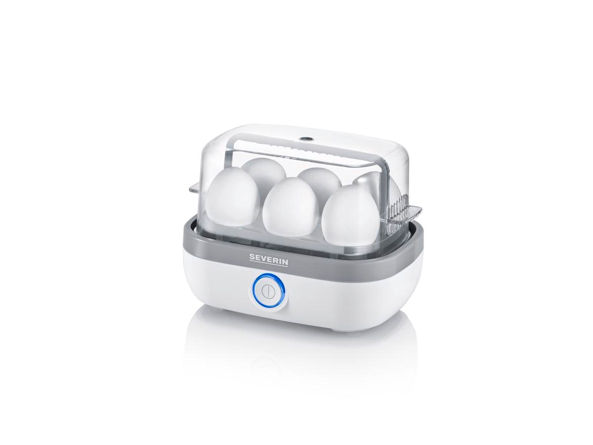 Imagem 0 de Cozedor de Ovos Severin EK3164 de 420 W e Capacidade de 1 a 6 Ovos - Branco e Cinza