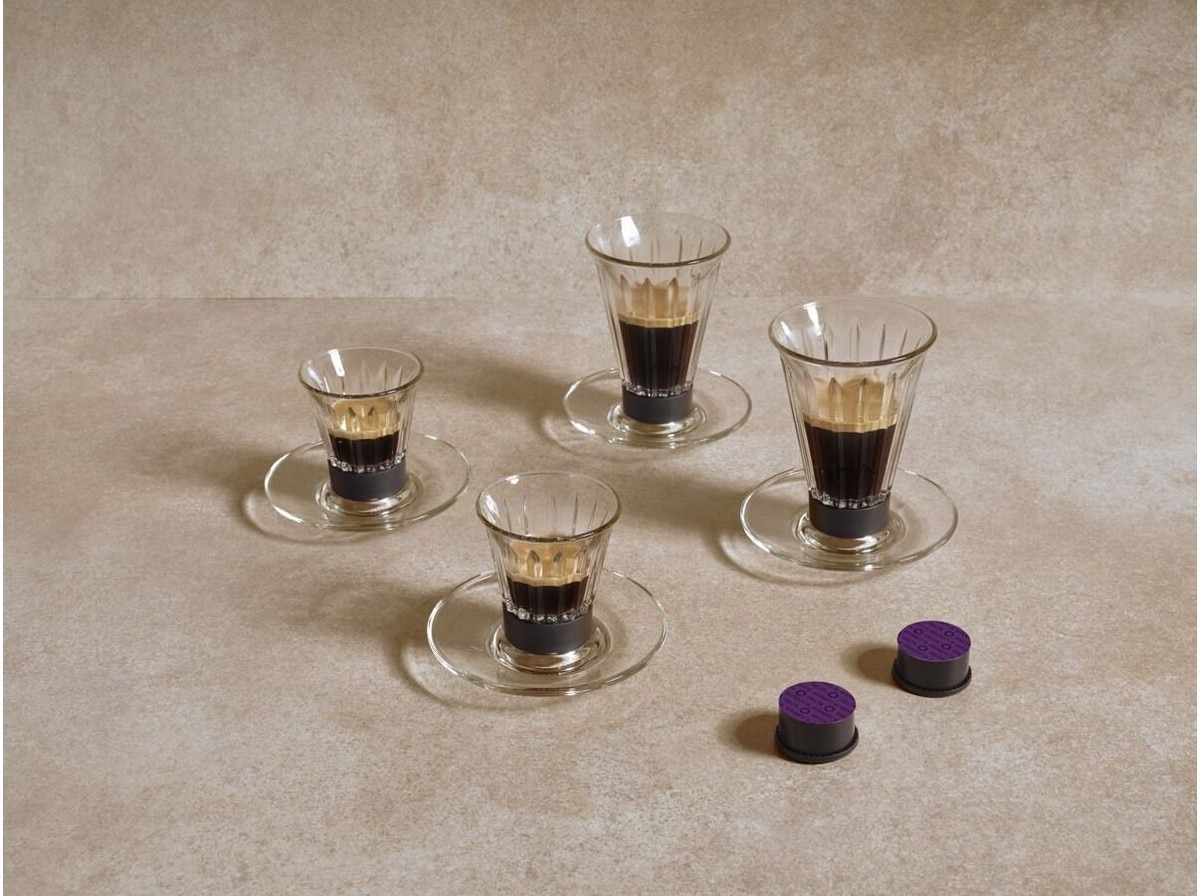 Acessório Copos de Café Delta Q Timeless Rise 018620 2 Expresso e 2 Longo - Transparentes Transparente-2