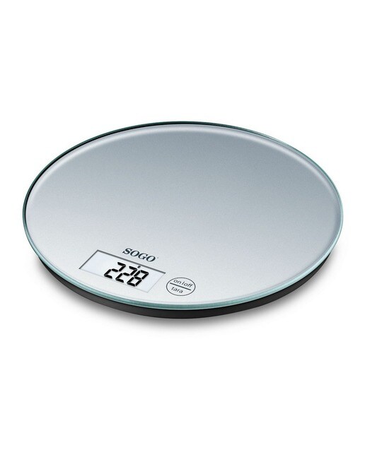 Balança de Cozinha Sogo BAC-SS-3966 Capacidade de 5 Kg - Vidro Cinzento Cinzento-1