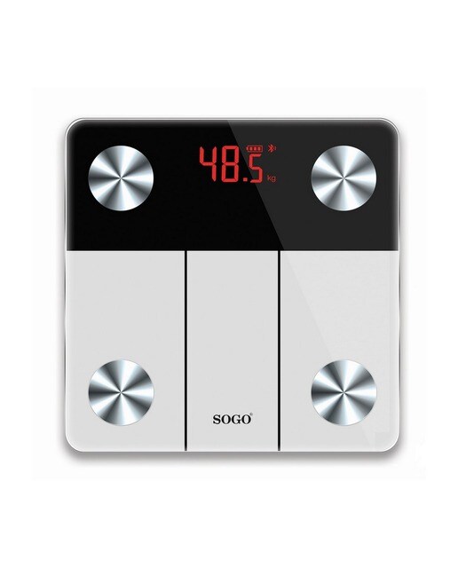 Imagem 0 de Balança Digital de Diagnóstico Sogo BAB-SS-2900 com Bluetooth para até 180 Kg - Branco e Preto