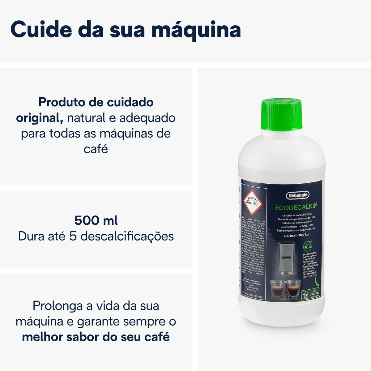 Descalcificante Universal De'Longhi DLSC500 Ecodecalk para Máquinas de Café 2