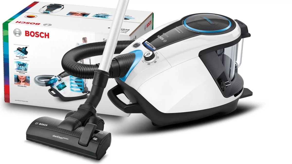 Aspirador sem Saco Bosch Serie 8 ProSilence BGS7SIL1 de 650 W, 64 dB e Depósito 3 Litros - Branco Branco-3