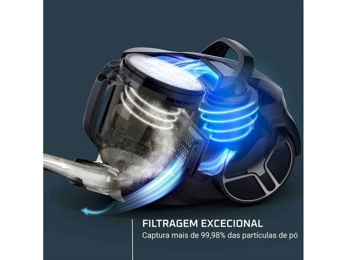 Aspirador Sem Saco Rowenta RO4B75EA Compact Power XXL Total Clean, 75 dB e Capacidade de 2,5 Litros - Preto Preto-3