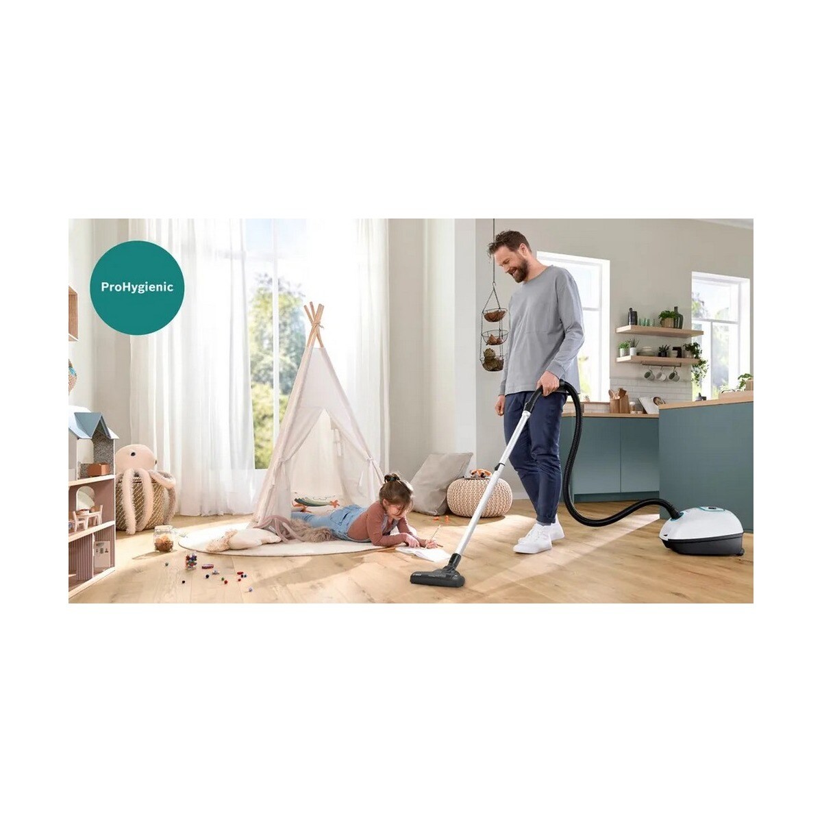 Aspirador com Saco Bosch Serie 4 BGL41HYG2H ProHygienic e de 700 W - Branco Branco-7