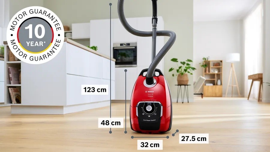 Aspirador com Saco Bosch Serie 8 ProAnimal BGB8PET3A - Vermelho Vermelho-2
