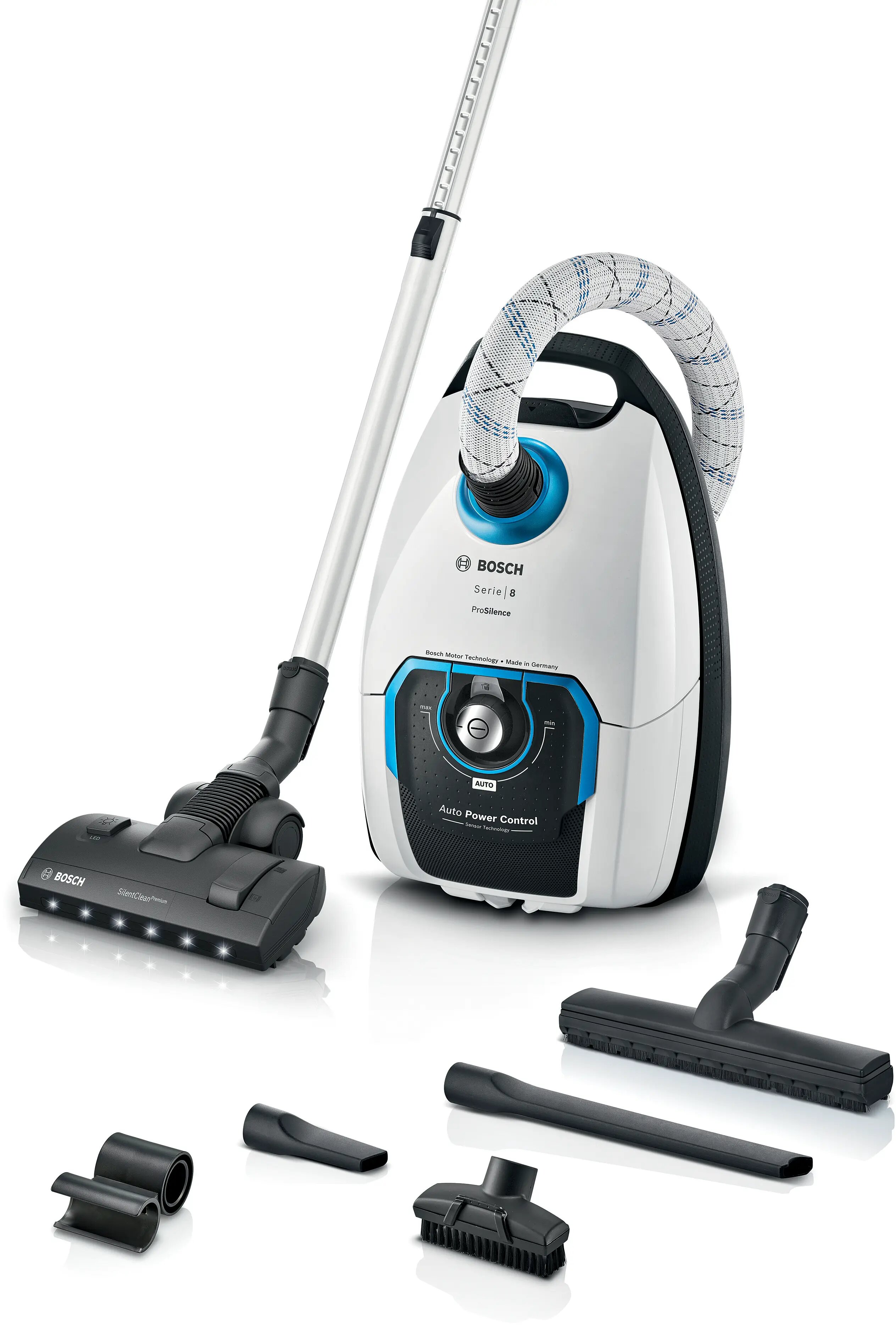 Imagem 0 de Aspirador com Saco Bosch Serie 8 BGL8SIL1L ProSilence - Branco