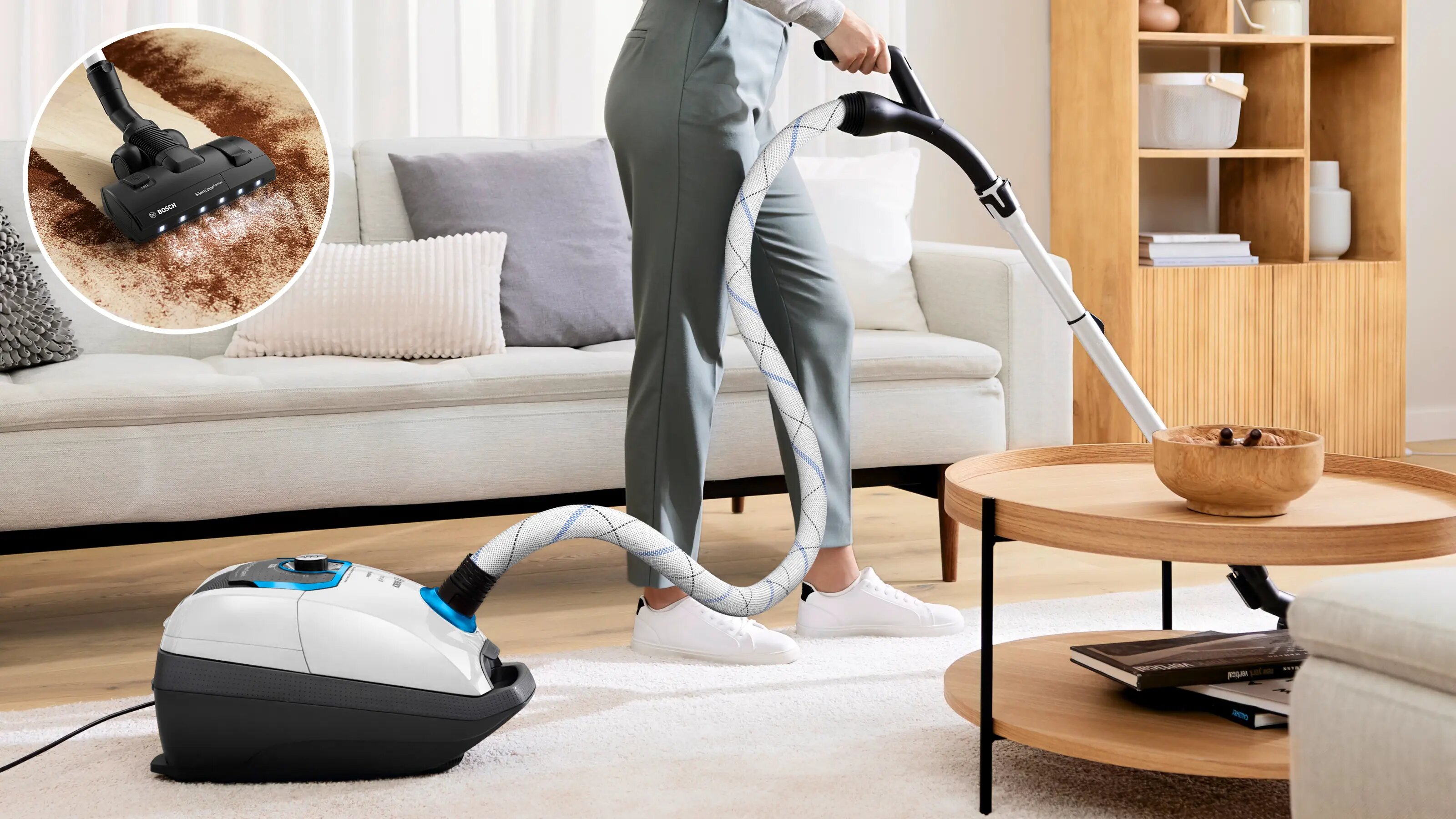 Aspirador com Saco Bosch Serie 8 BGL8SIL1L ProSilence - Branco Branco-2