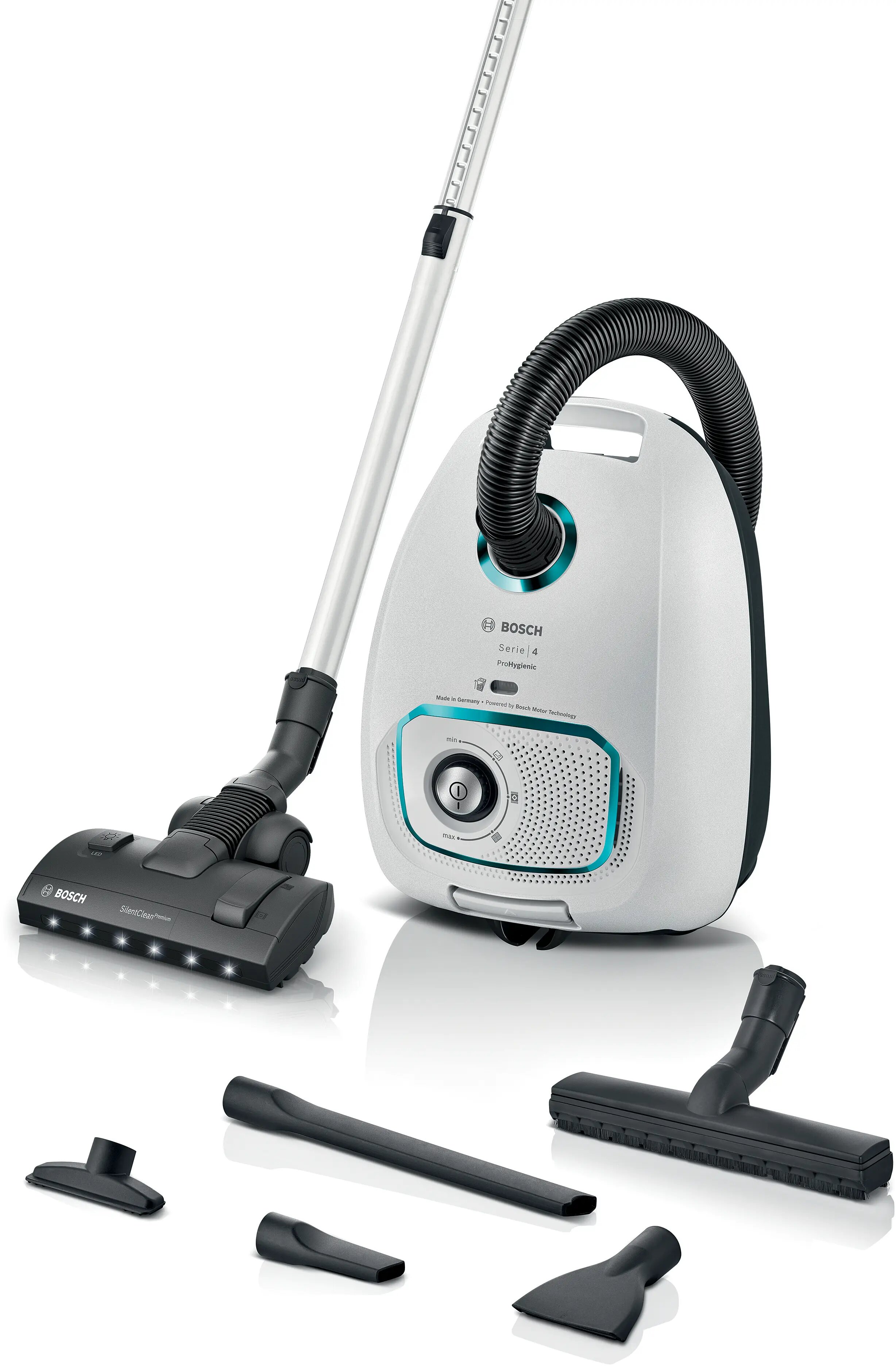 Imagem 0 de Aspirador com Saco Bosch Serie 4 BGL41HYG0L ProHygienic - Branco