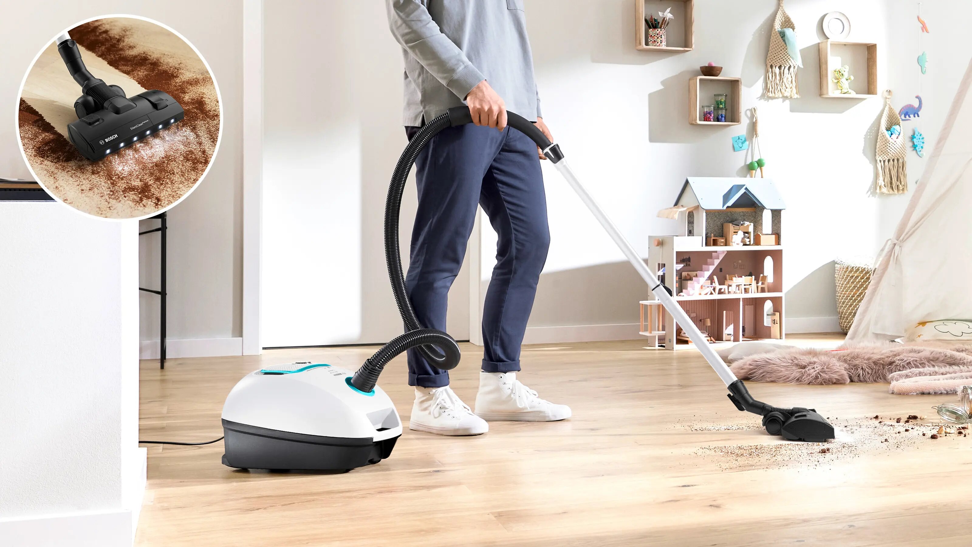 Aspirador com Saco Bosch Serie 4 BGL41HYG0L ProHygienic - Branco Branco-4