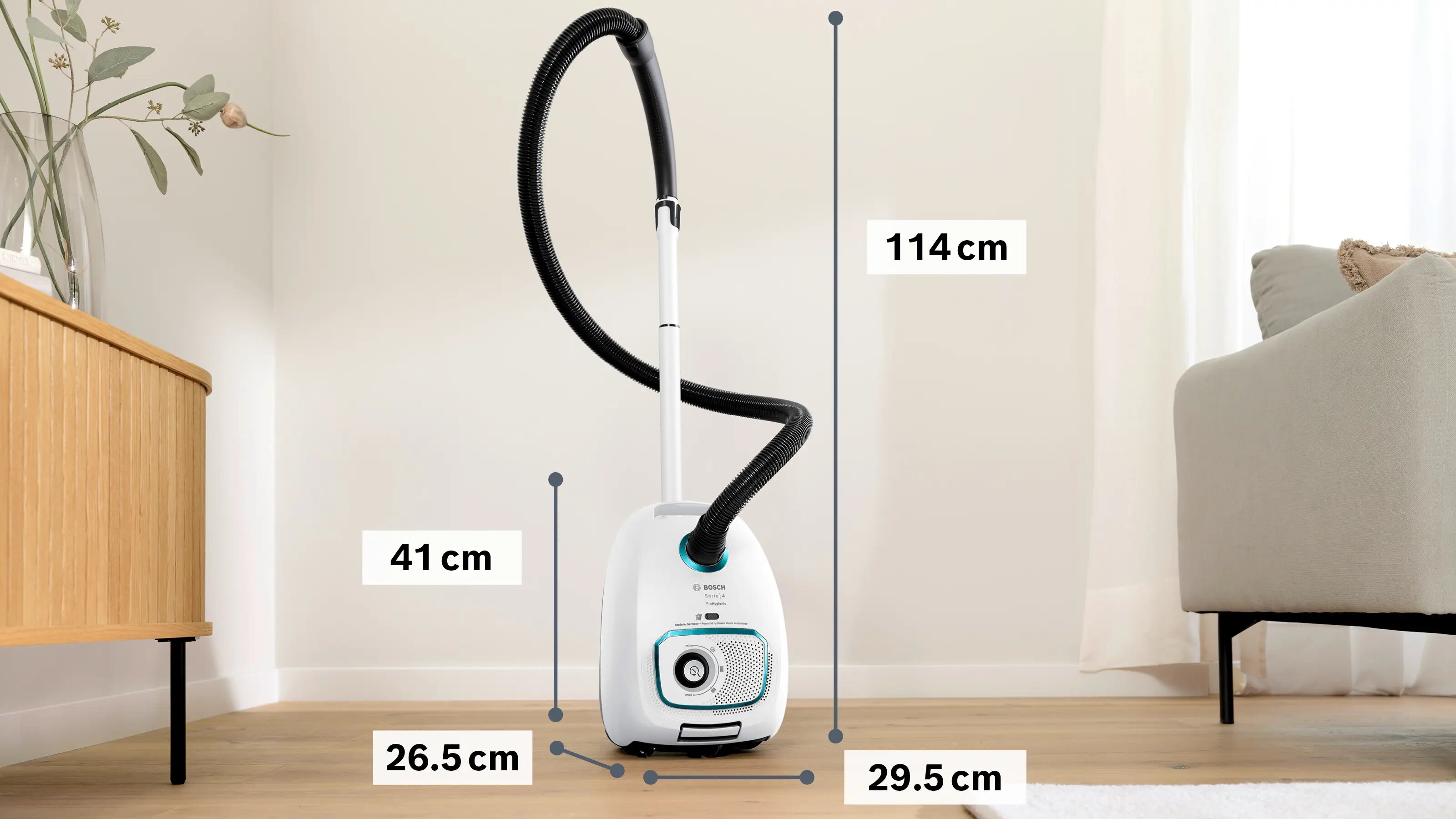 Aspirador com Saco Bosch Serie 4 BGL41HYG0L ProHygienic - Branco Branco-12