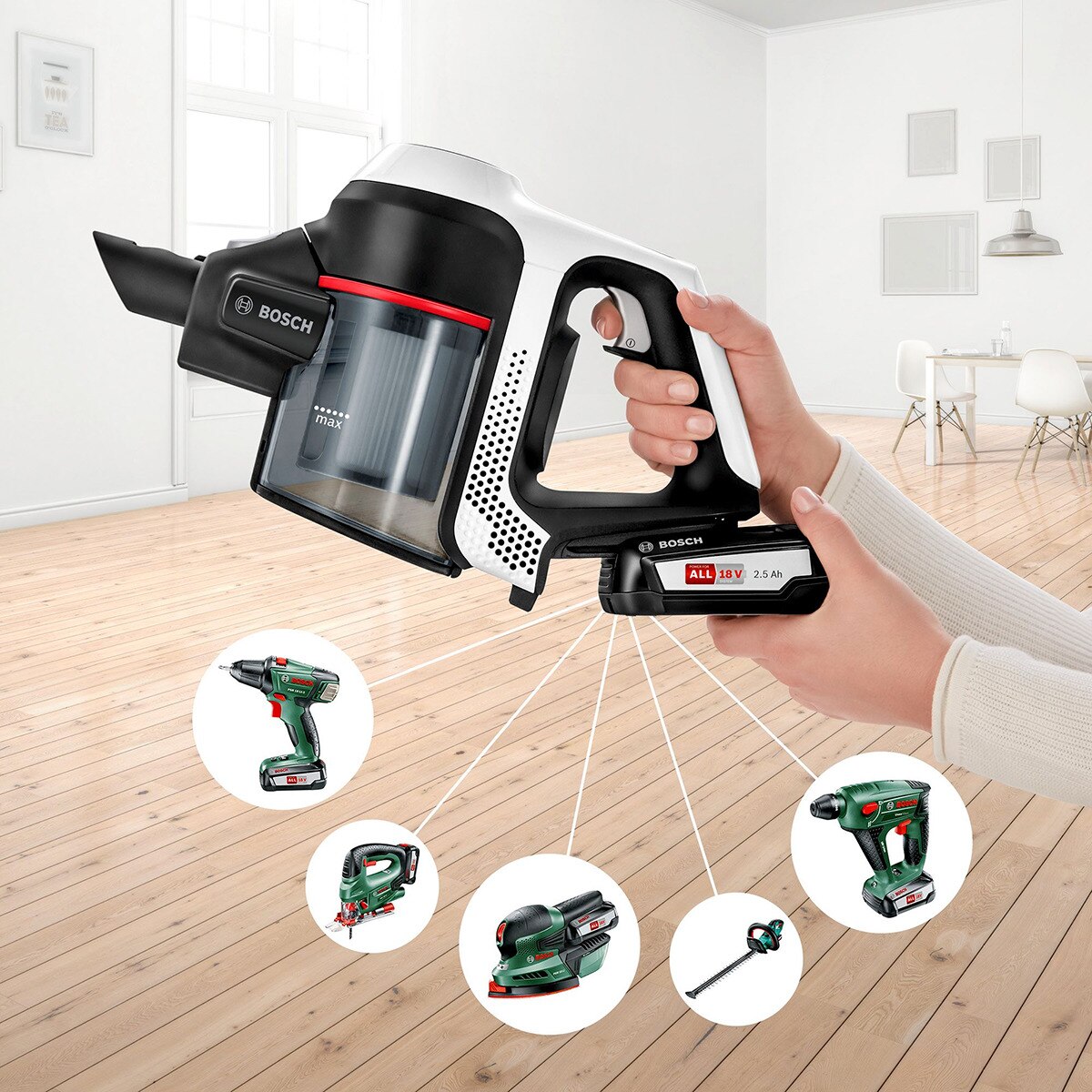 Aspirador Vertical Bosch Série 6 BCS61113 Unlimited Recarregável sem Cabo com Autonomia de 30 min - Branco Branco-3