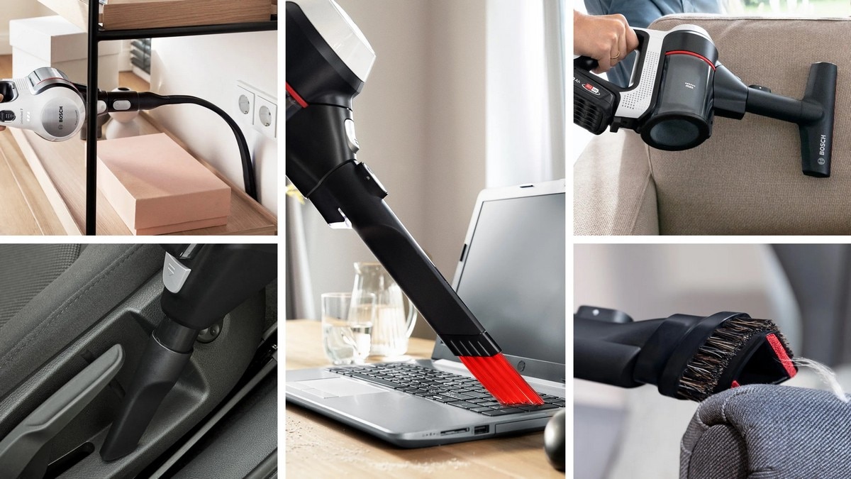 Aspirador Vertical Bosch BCS711XXL Unlimited 7 Recarregável com Autonomia de 40 min - Branco Preto-11