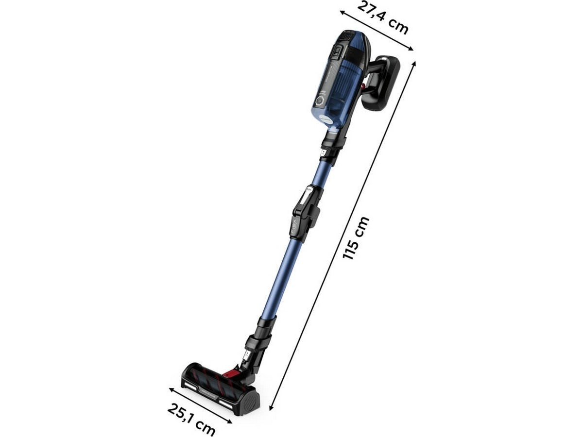 Aspirador Vertical Rowenta RH98C0WO X-Force Flex 12.60 Autonomia de 45 Minutos - Preto e Azul Preto / Azul-2