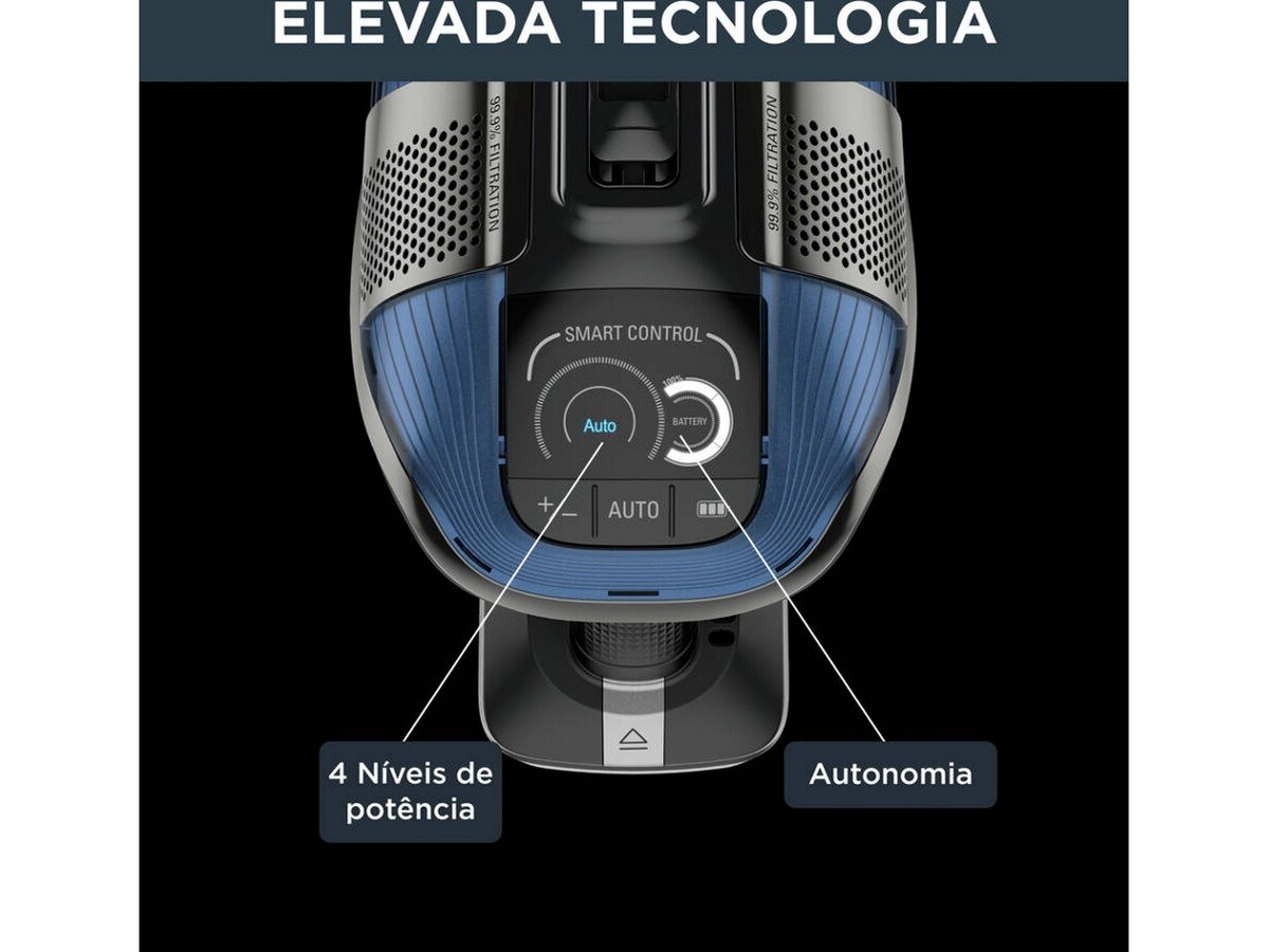 Aspirador Vertical Rowenta RH98C0WO X-Force Flex 12.60 Autonomia de 45 Minutos - Preto e Azul Preto / Azul-5