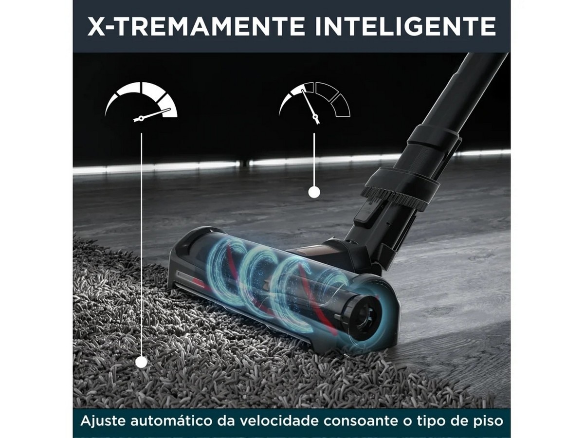 Aspirador Vertical Rowenta X-Force Flex 15.60 Animal Care RH99F1WO de 32.4 V, Autonomia 80 min e de 900 ml - Preto e Dourado Preto / Dourado-2