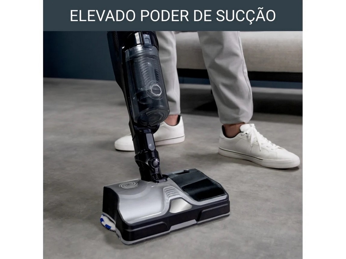 Aspirador Vertical Rowenta X-Combo Allergy+ GZ3039WO Aspira e Lava de 21.6 V, Autonomia 60 min, 550 ml - Preto e Azul Preto / Azul-4