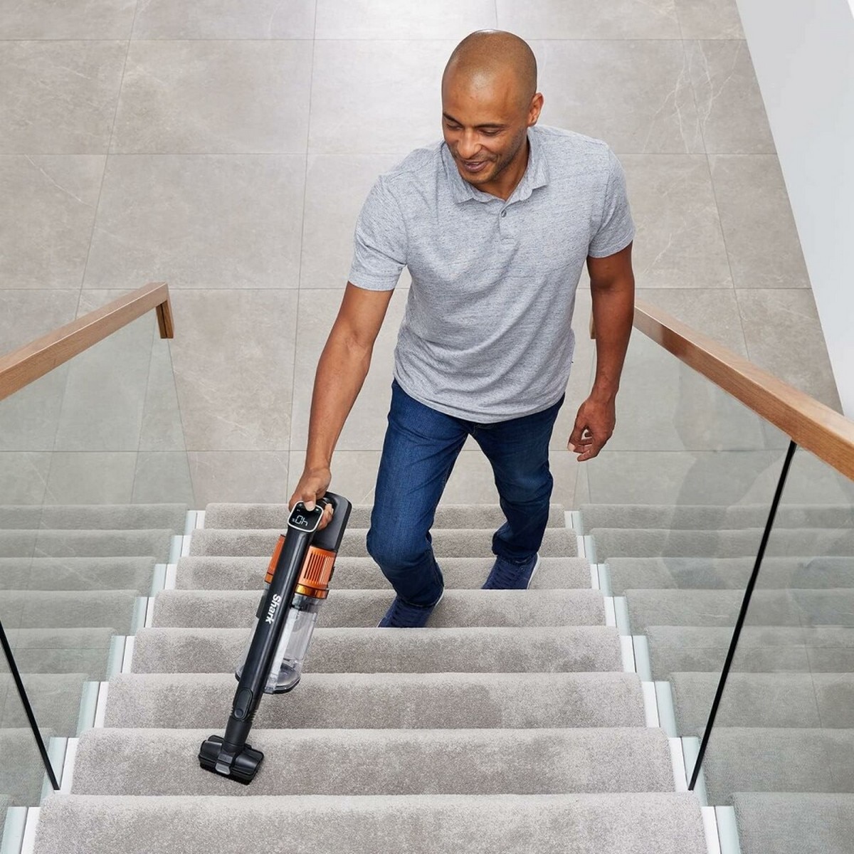 Aspirador Vertical Shark IZ300EU de 25,2 V - Autonomia 60 min - Preto e Cobre Preto / Cobre-4